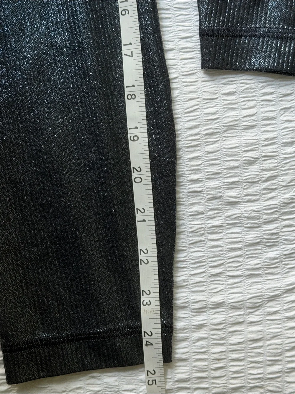 lululemon athletica Metallic Black High-Rise Ribbed Leggings